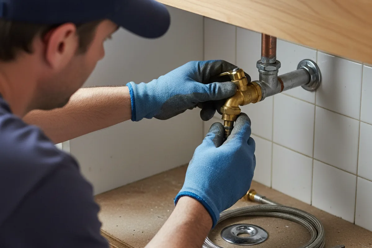 Shutoff valve and fitting work during Faucet and Fixture Repair in Greenwich